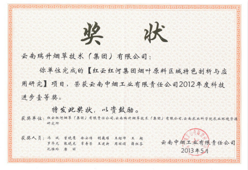2013年，红云红河集团烟叶原料区域特色剖析与应用研究.jpg