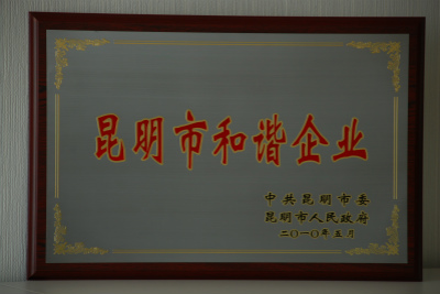 2010年，昆明市和谐企业.jpg
