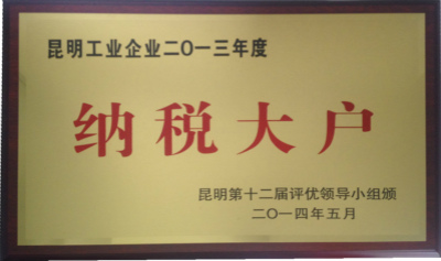 2014年，2013年昆明工业企业纳税大户.jpg